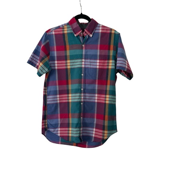 J. Crew Red and Blue Casual‎ Button Down Shirt - Picture 1 of 5